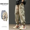 Overalls Men's Spring and Autumn Loose Tie Feet Trend Brand Boys' Pants Men's Casual Pants Trend Tooling Style