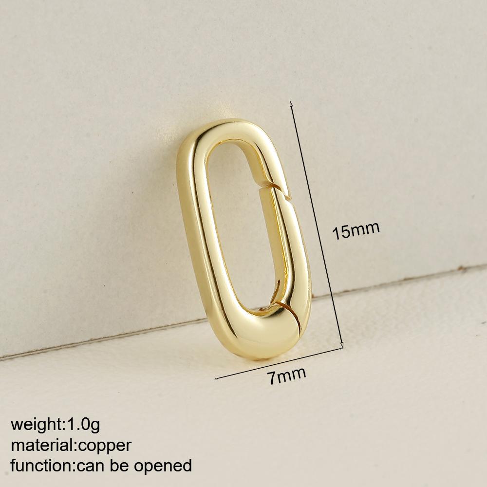 Can Be Opened Spring Clasp Chrms For Jewelry Making Supplies Gold Color Round Oval Buckle Diy Bracelet Necklace Accessories