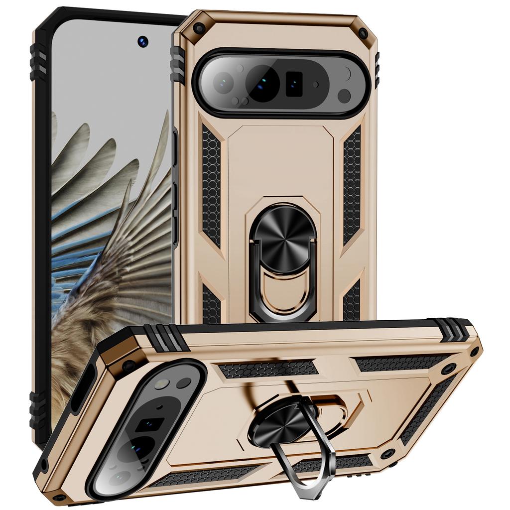 For Google Pixel 9 Pro XL Case Shockproof Kickstand PC+TPU Phone Cover