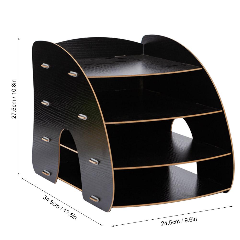 Stojak/organizer na czasopisma/książki A4 w kształcie łuku, wielowarstwowy, biurowy/domowy, pudełko do przechowywania na biurko #2
