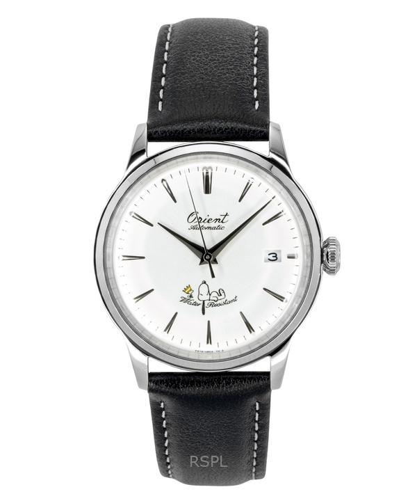 Orient Bambino Peanuts 75th Anniversary Limited Edition Leather Strap White Dial Automatic RA-AC0M16S Men's Watch