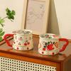 Creative Fruit Ceramic Cup Cartoon Mug Souvenir Summer Fresh Girls Water Cup with Cover High Looking Cup
