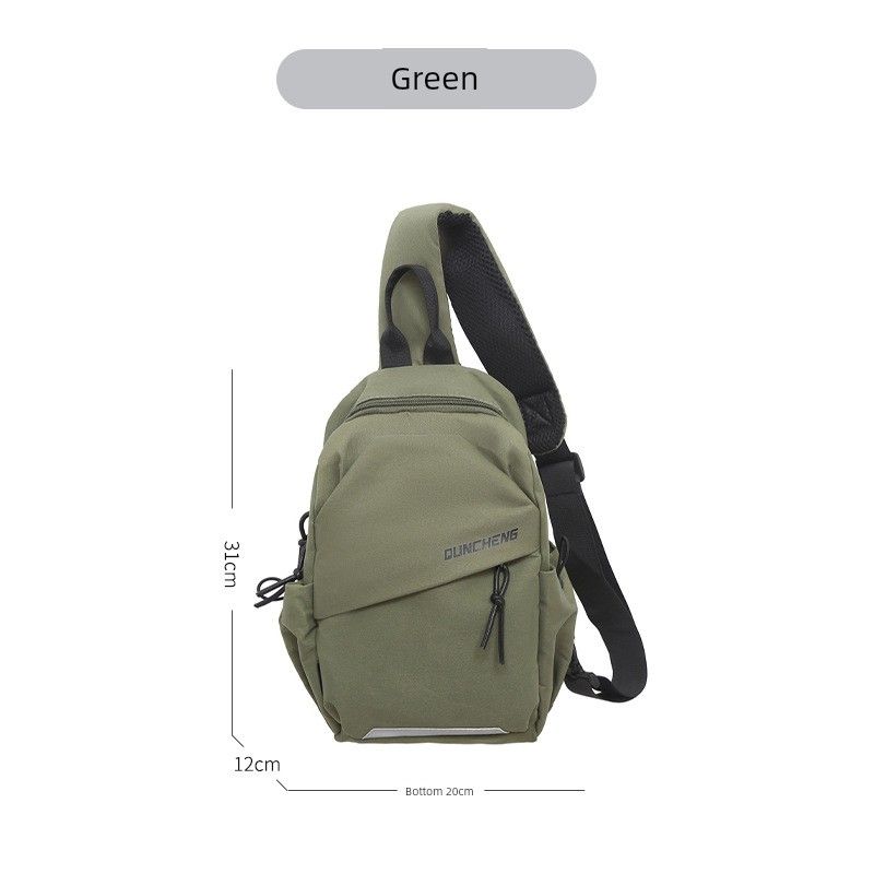 

German Crossbody Bag Shoulder Small Backpack Men s Chest Bag Women Cycling Sports Mountain Climbing Boys Flat Lightweight Hiking Backpack Green [no Pendant]]