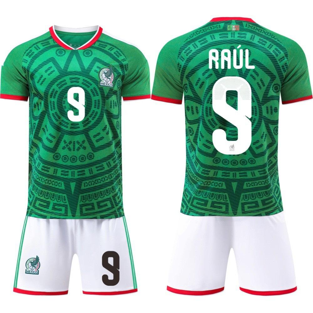 2627 Weltmeisterschaft Mexiko Heimtrikot Nr.. 4 9 Raul Nein. 11 Kinderanzug neues grenzüberschreitendes Fußballtrikot