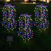 Solar Firecracker LED Lawn Lights: Copper Wire Firework String for Courtyard and Christmas Decor.