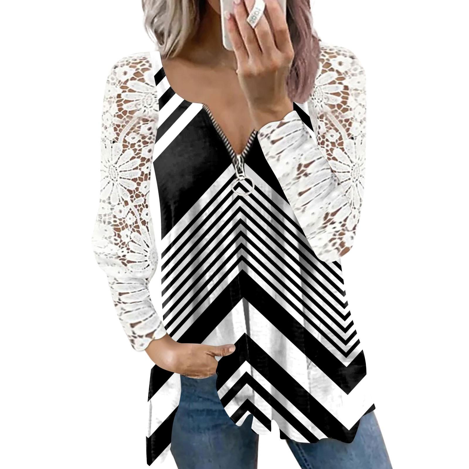 

(СУ)Жіноча футболка з принтом і мереживними рукавами XL білий