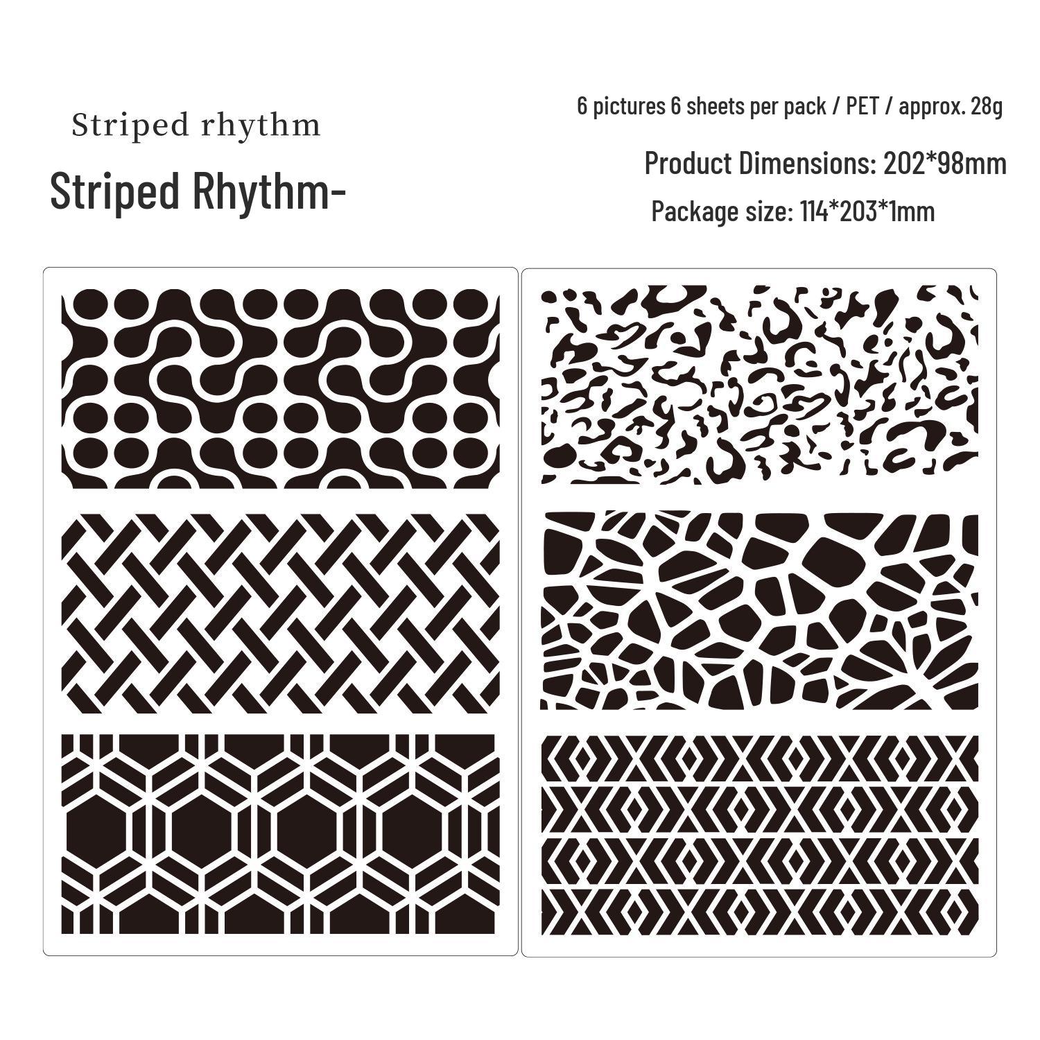 Yue Zhen Dot Line Myriad Hand-Painted PET Hollow-out Spray Painting Template