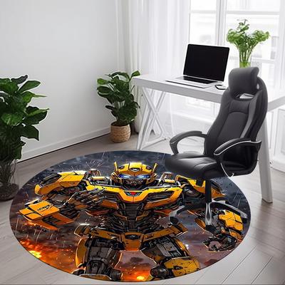 1 Stück Transformers Bumblebee Büro Runder Teppich, Schlafzimmer Wohnzimmer Heimdeko, Zimmer Deko, Offic a1016122