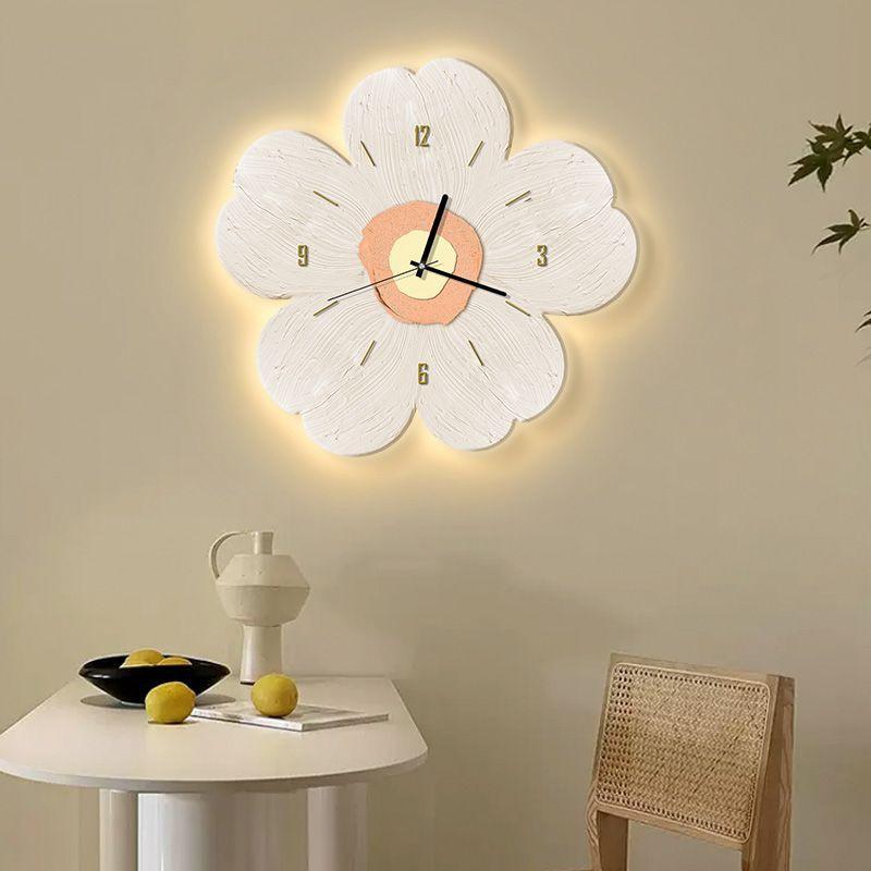 Light Luxury Minimalist Cream Style Medieval Home Modern Simple Bedroom Wall Clock