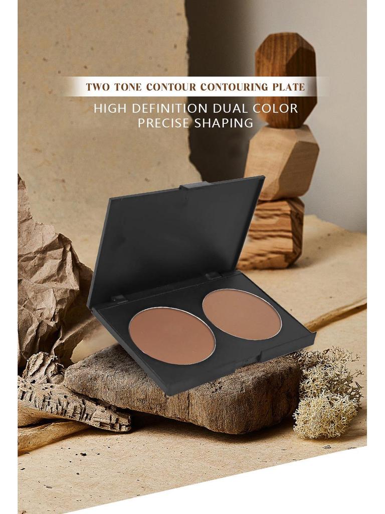 Dual-Tone Contour & Highlight Palette for Natural Sculpting and Professional Blush