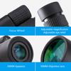10-30x50 High Power Monocular Telescope Adjustable Magnification with Smartphone Holder Tripod FMC Coating BAK4 Prism Waterproof and Anti-fogging