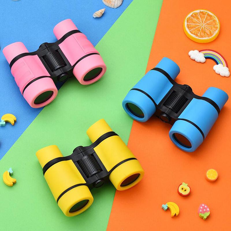 4X30 Kids Binocular Telescope Children Educational Learning Telescope Bird Watching Folding Handle Anti Slip Optics Telescope