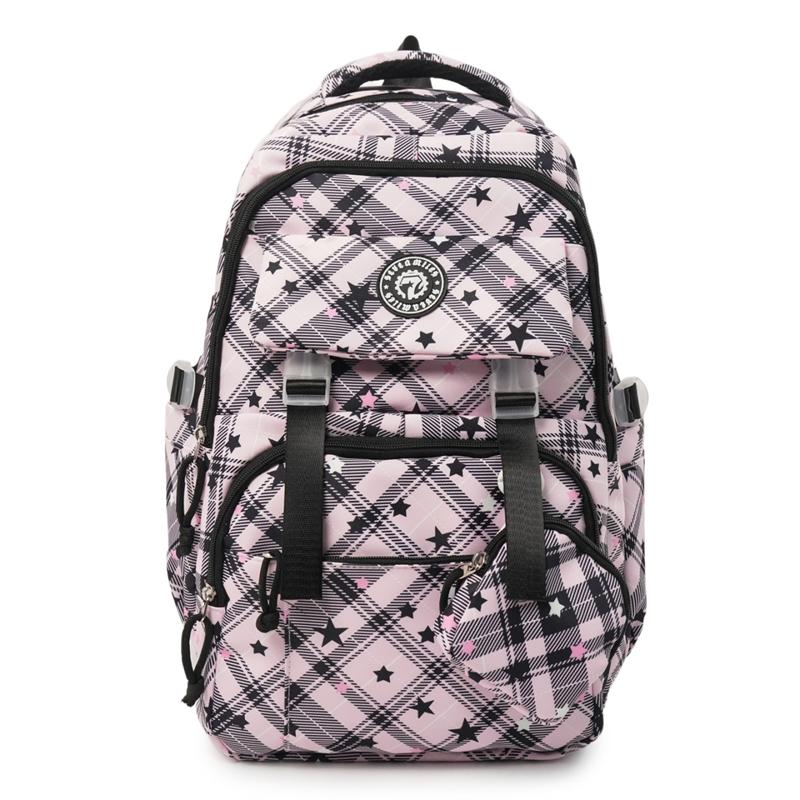 Women's Star Printed Backpack with Coin Purse