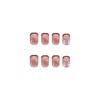 Wearable Nail Bean French Red Fake Nail Wearable Nail Sticker Removable Finished Nail Piece Nail Sticker