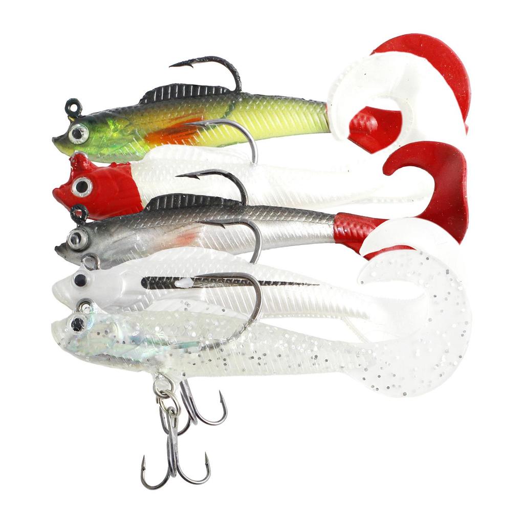 Dingliang Curled Tail Soft Bionic Fishing Lure for Freshwater & Saltwater