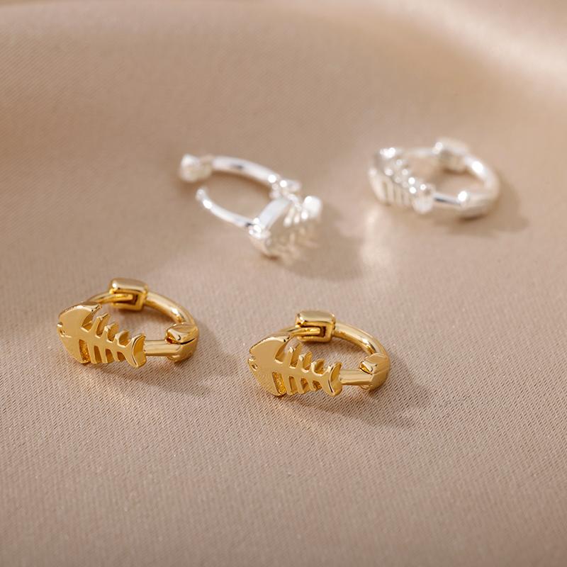 

Zircon Geometric Earrings Hoop Earrings For Women Stainless Steel Color Earrings Cuff Piercing Wedding Jewelry Gift Gold Color