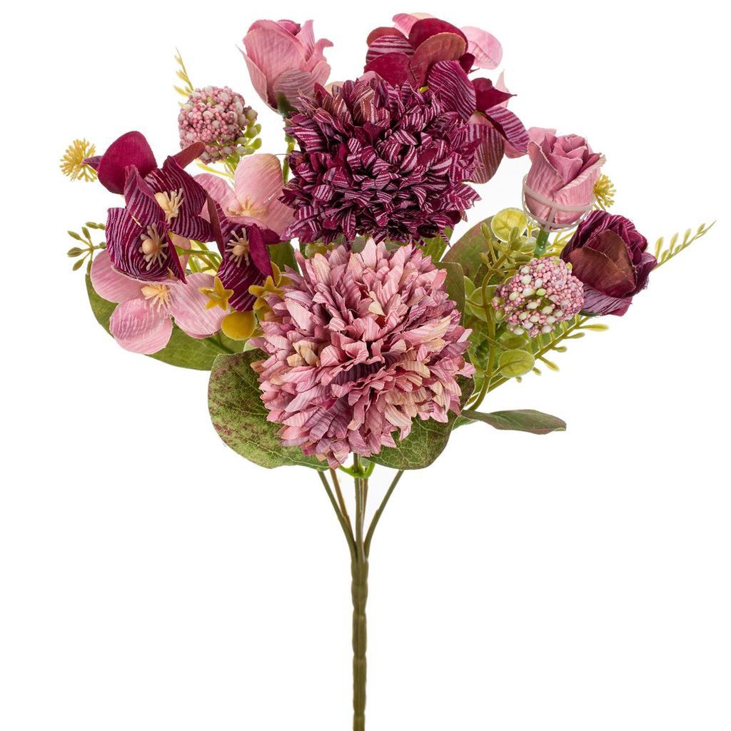 1/3pcs Artificial Flowers Ball Chrysanthemum Rose Wedding Home Room Table Decor Wreath Bridal Bouquet Table Arrangement Diy Gift