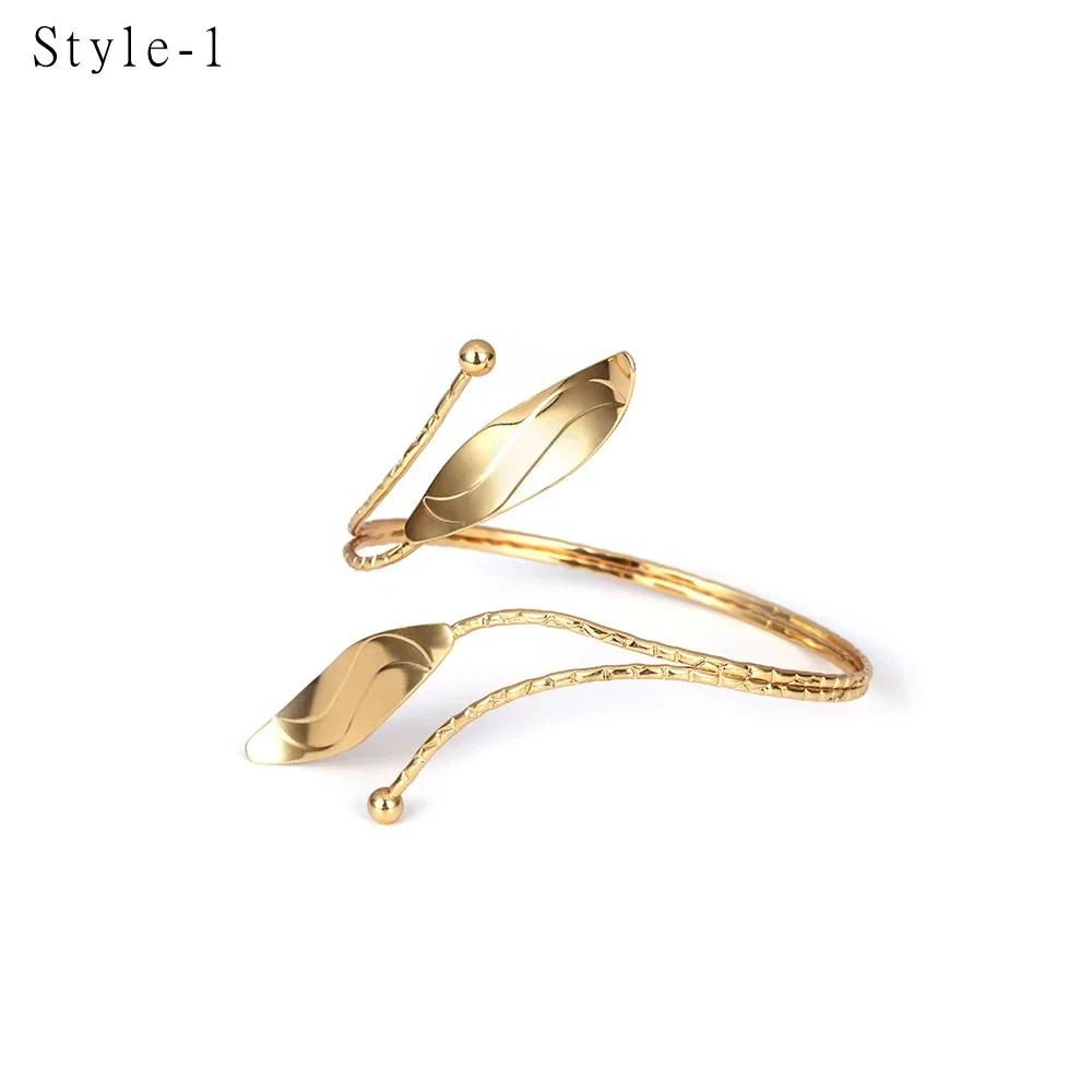 Bohemian Tassel Pendants Charm Upper Bracelet Arm Chain Metal Hollow Out Geometric Pattern Retro Arm Cuff Bangle Body Bracelets