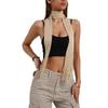 Blingbling Scarf for Women Long Skinny Belt Necktie Y2K Girls Photo Props Long Neckerchief Skinny Scarf Necktie