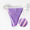 10M/32Ft Purple and White Pennant Banner Fabric Triangle Flag Cotton Cloth Bunting Garland Kit for Wedding Birthday Lavender Party Home Nursery
