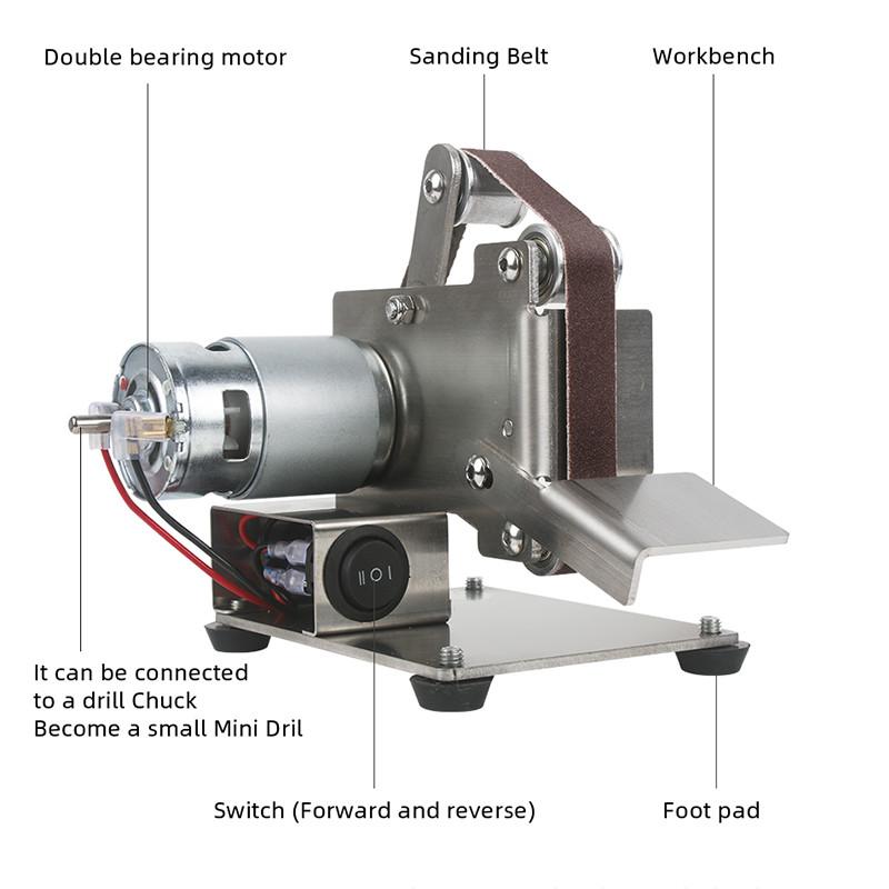 Mini Belt Grinding Machine Sharpening Power Tool High Power Household DIY Electric Sander Multifunctional Polisher