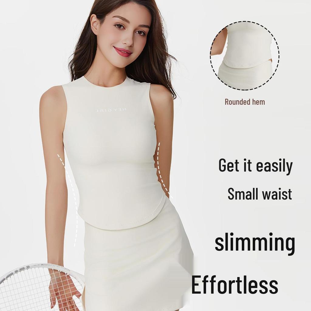 2025 Trendy Women's Sportswear Set: Summer Slimming Vest & High Waist Pocketed Skirt