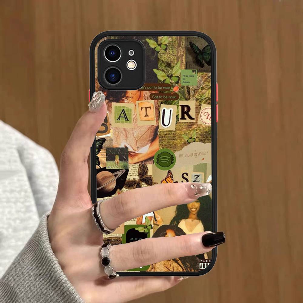 Popular Singer S-Sza Phone Case For IPhone 16 15 14 13 12 11 Pro Max Plus X XS MAX Black Matte Phone Fundas