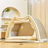 Wooden Cat House With Semi Closed Design And Cat Scratcher For Multisize Cats And All Seasons