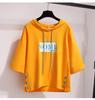 2024 Summer Women's Korean Style Hooded Short Sleeve T-shirt: Loose Fit, Perfect for Female Students