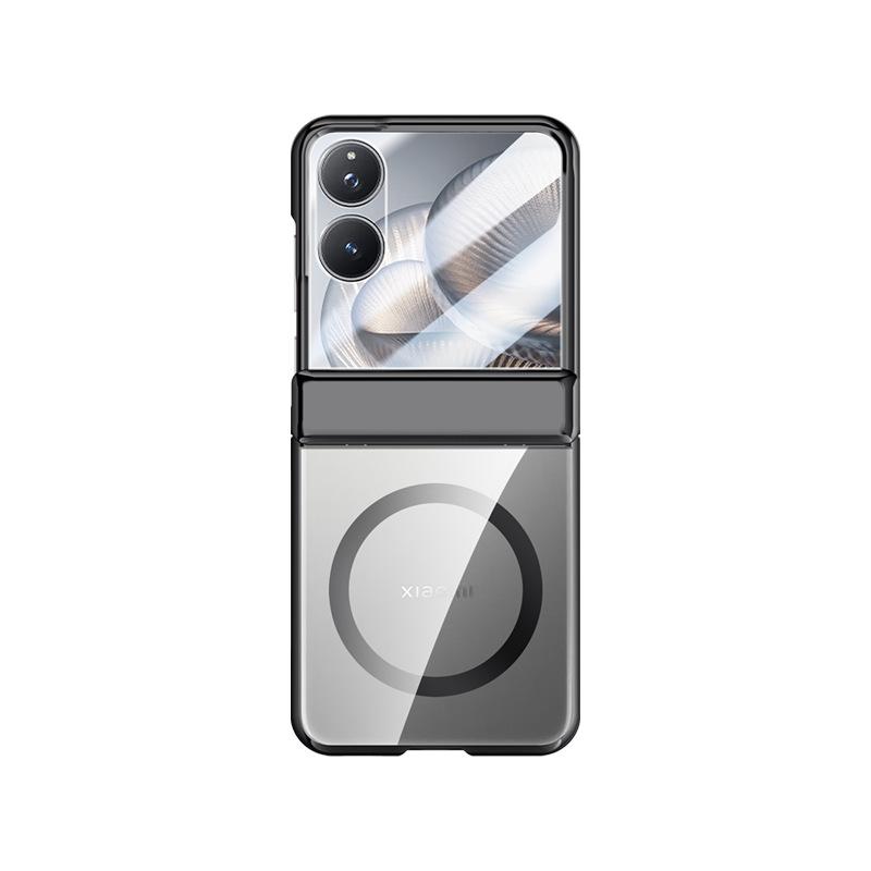Applicable To Xiaomi MixFlip2 Mobile Phone Case and Film Integrated Transparent MixFlip2 All-inclusive Anti-drop Magnetic Plating Ultra-thin