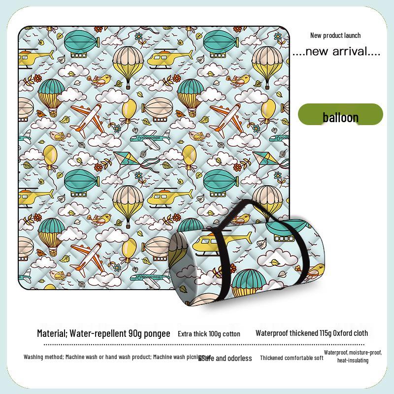Waterproof Oxford Picnic Mat - Portable, Machine Washable, Perfect for Camping, Beach, Outdoor Activities