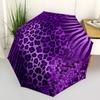 1pc Purple Prints Automatic Opening/Closing Umbrella with Operation & Windproof Canopy - Folding Design, Holiday Gift yy260225147