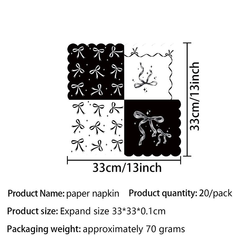 Bowknot Disposable Tableware Birthday  Party  Disposable  Plate Paper Cups Napkin for Baby Shower Wedding Party Decor