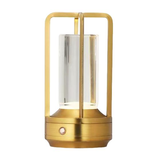 

Портативная металлическая настольная лампа с сенсорным управлением, регулируемой яркостью, мерцанием, бесплатная перезаряжаемая беспроводная маленькая настольная лампа с питанием от батареи золотистый