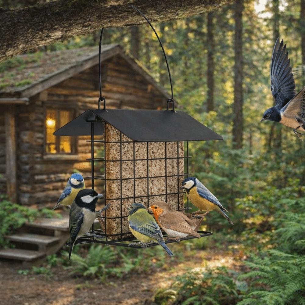 Rust Resistant Bird Feeding Station Weatherproof Suet Holder Food Dispenser  Backyard