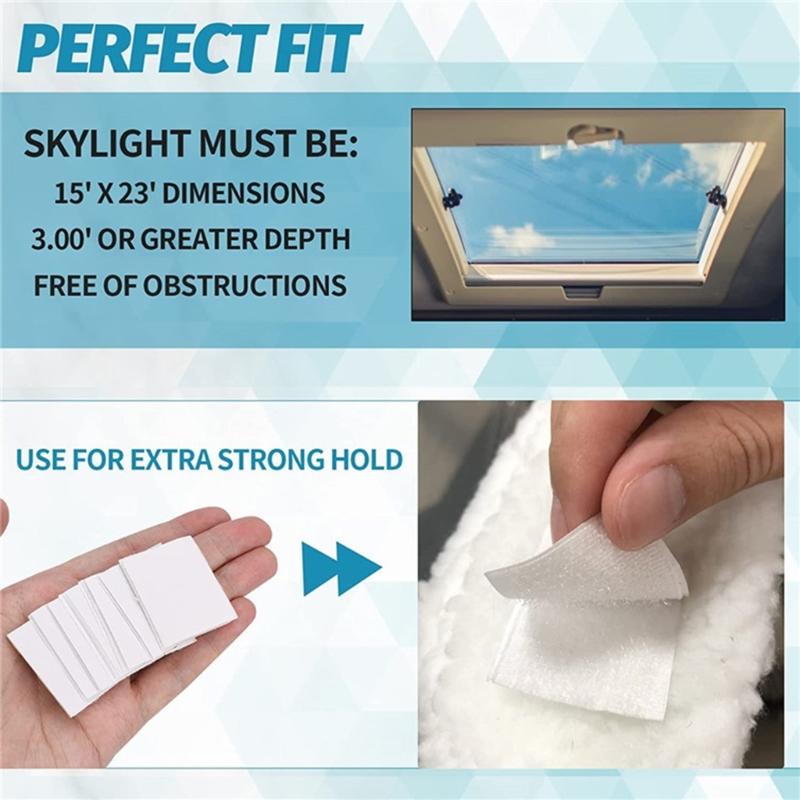 Heat Insulation Cover 14x14x2.8inch Universally Campers Skylight Cover with Reflective Surfaces,Skylight Shade