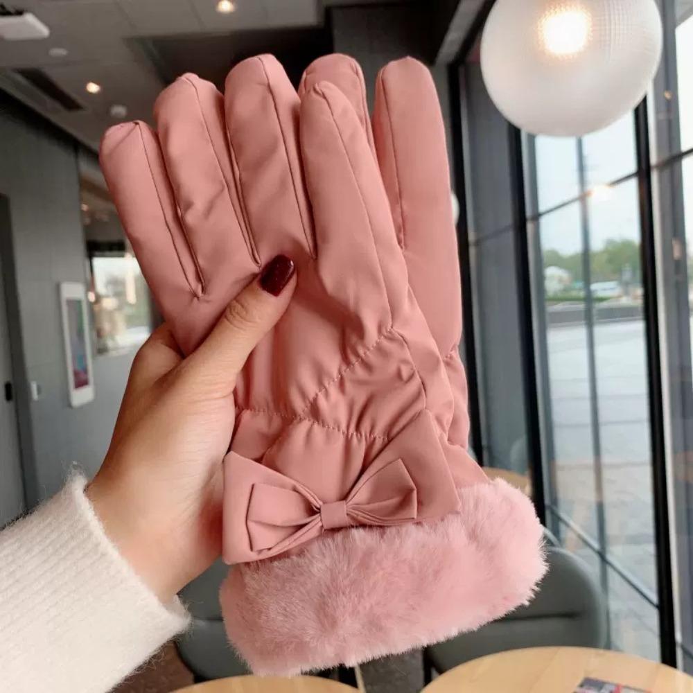 Warm gloves women's winter velvet thickened suede autumn and winter cold touch screen new cycling skiing gloves