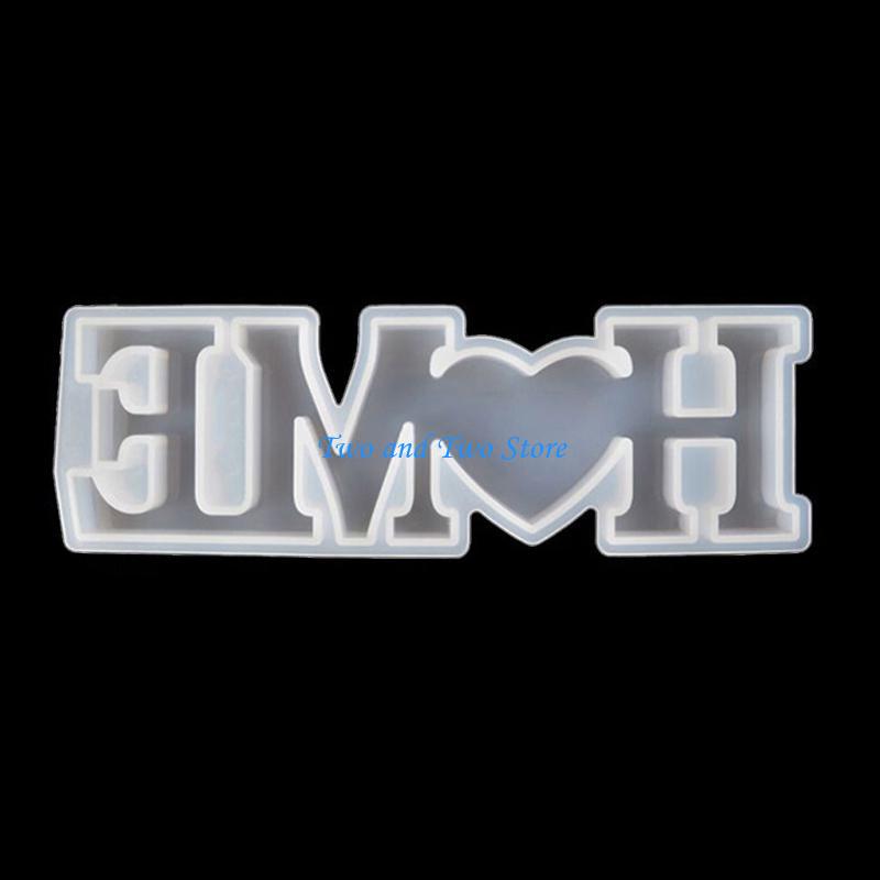 HX6F 1/3Pcs Silicone Resin Casting Molds Home Love Family Epoxy Molds Valentine s Day