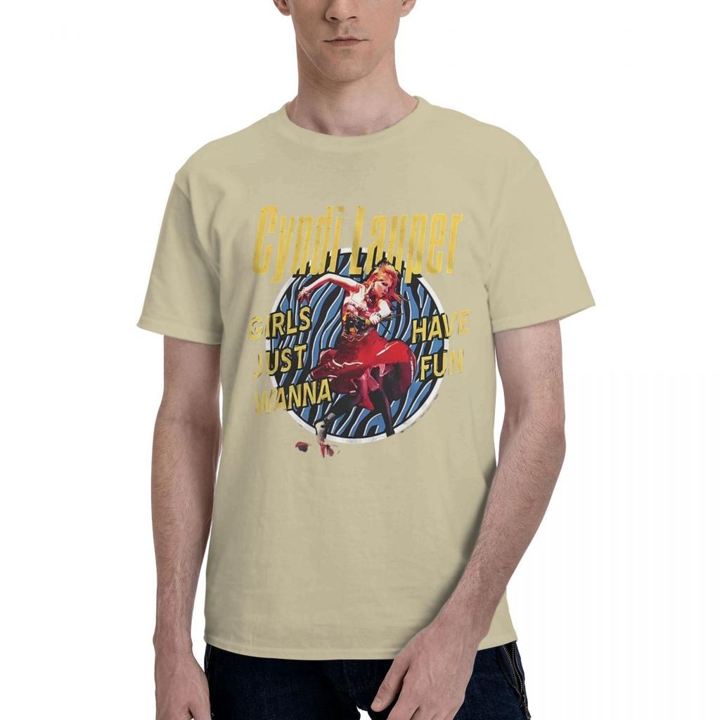 Cyndi Lauper Girls Just Wanna Music 100 Cotton Casual Breathable Confortable Men Top Funny TShirt For Men T Shirt Men