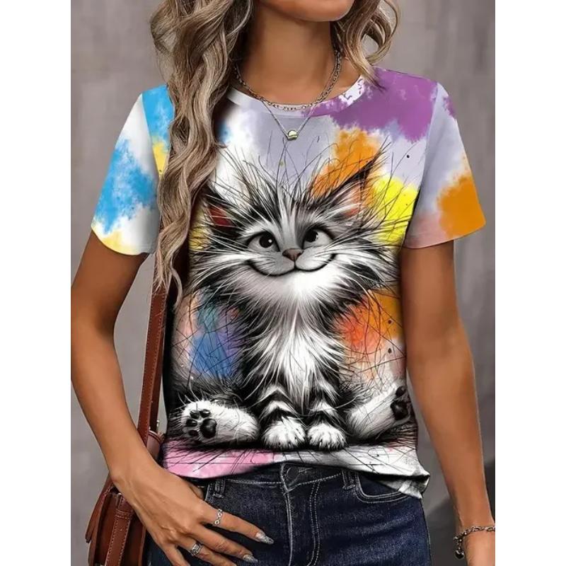 Women s Top Loose Versatile Short Sleeve Casual T-Shirts Women’s S