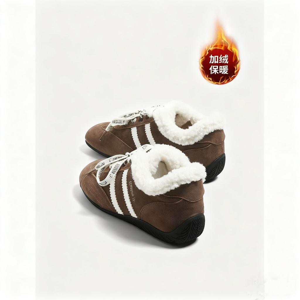 Retro velvet inner height increase racing German training shoes women's autumn new versatile low-top sports leisure