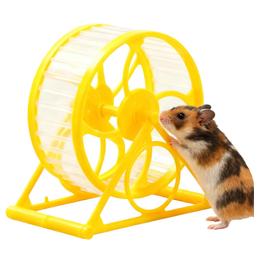 Quiet Hamster Wheel Silent Breathable with Stand Hamster Exercise Wheel for Cage Running for Small Medium Breeds Golden Bears