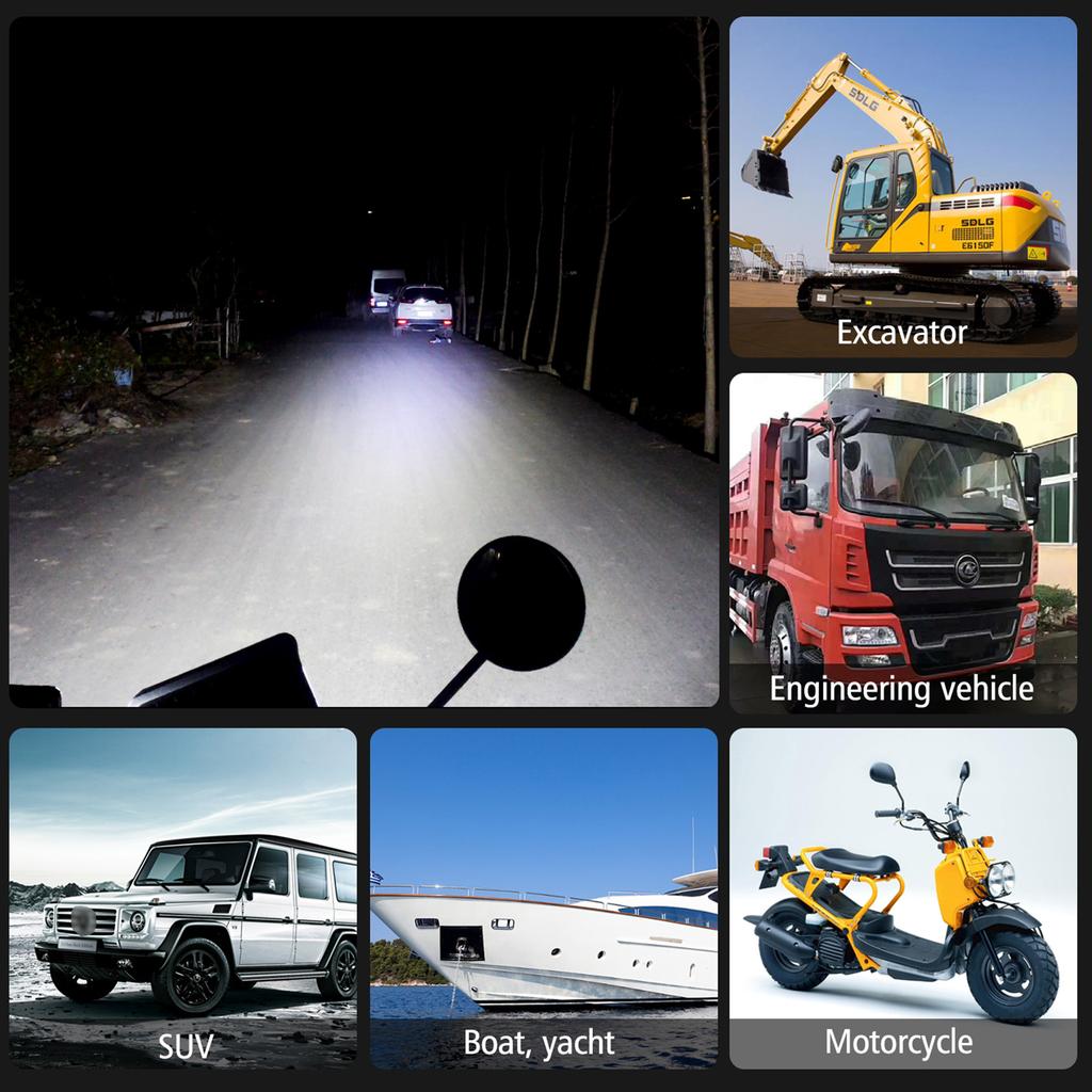 2Pcs 60W 3x5 Zoll Chrom Rechteckige LED Scheinwerfer Off-road Dach Suchscheinwerfer