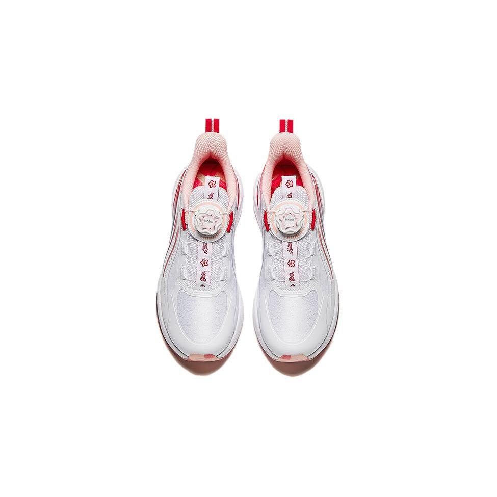 Anta Kids Non-Slip Shock Absorbing Low-Top Running Shoes Kids Sneakers Red White 322415518R-1