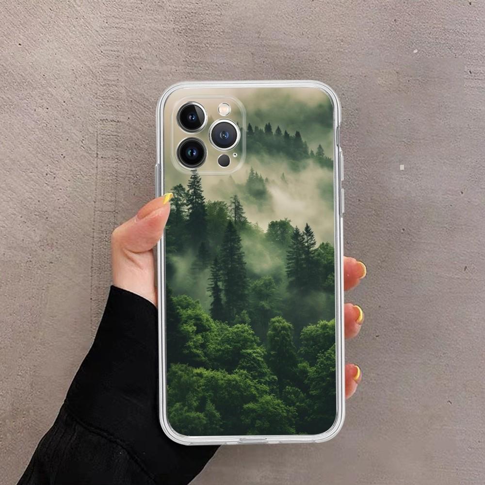 Mountain Forest Phone Case For IPhone 16 15 14 13 12 Mini 11 Pro XS Max X XR SE 6 7 8 Plus Soft Silicone Cover