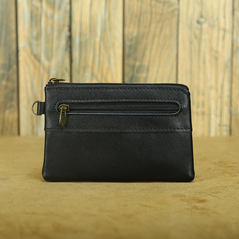 Leather Wallet Vintage Coin Purse, Men s Wallet, Stylish Casual Zip Multi-Card Holder