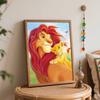 Disney Digital Oil Painting Art Kit Lion Family Handmade Diy Home Decorations