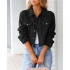 Spring Autumn Women's Long Sleeve Denim Jacket and Top