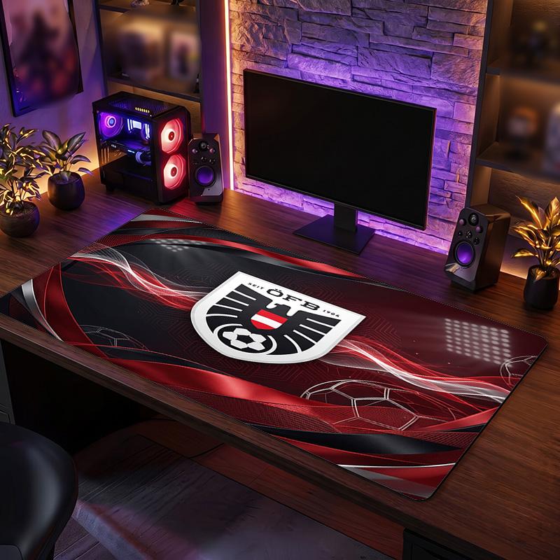 Austria Football Crest Mouse Pad, Extended Non Slip Rubber Desk Mat for Gaming Office Laptop Fan Gift
