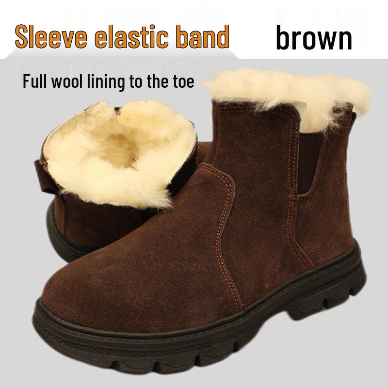 

Мужские зимние высокие ботинки для активного отдыха с толстой меховой подкладкой Size 45